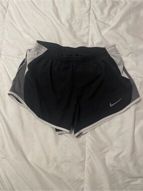 Nike Women's Black Athletic Shorts with Gray Accent